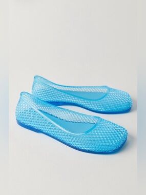 Jeffrey Campbell via Free People Suni Jelly Flats – Blue (Sold Out!) Women’s 10